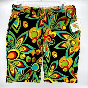 NWT Loudmouth Golf Shorts Men's 30 Magic Bus Shagadelic Black Retro Psychedelic‎
